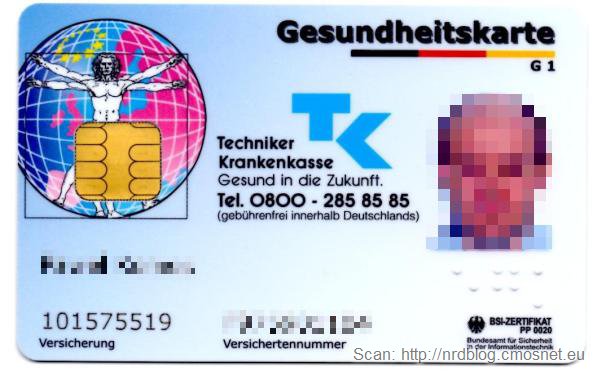 Nowa (od 2012) niemiecka karta ubezpieczenia zdrowotnego