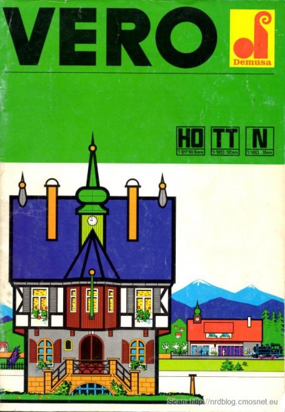 Katalog domków do kolejki VERO, NRD, ok. 1975