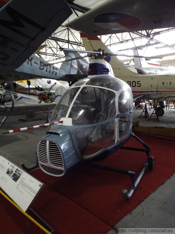 Muzeum Lotnictwa Kbely - prototyp śmigłowca Moravan Z-135