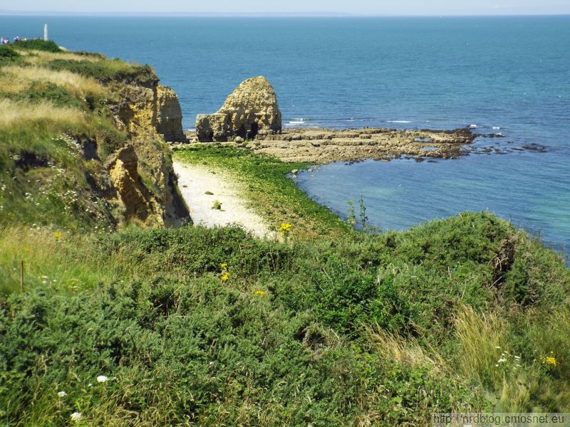 Pointe du Hoc - widok na plażę