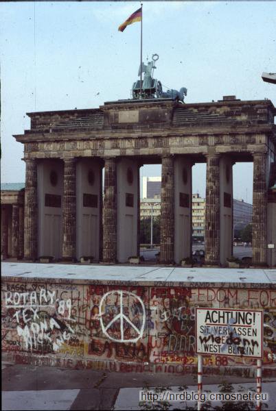 Brama Brandenburska od strony zachodniej, Berlin Zachodni, lato 1989