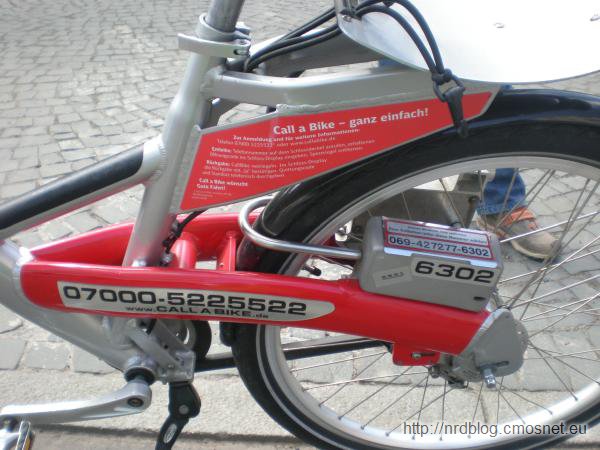 Rowery do wynajęcia Call a Bike, Frankfurt
