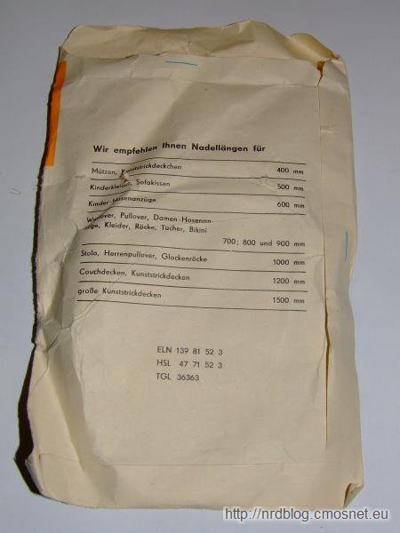 Opakowanie od drutów firmy VEB Solidor, NRD, ok. 1980