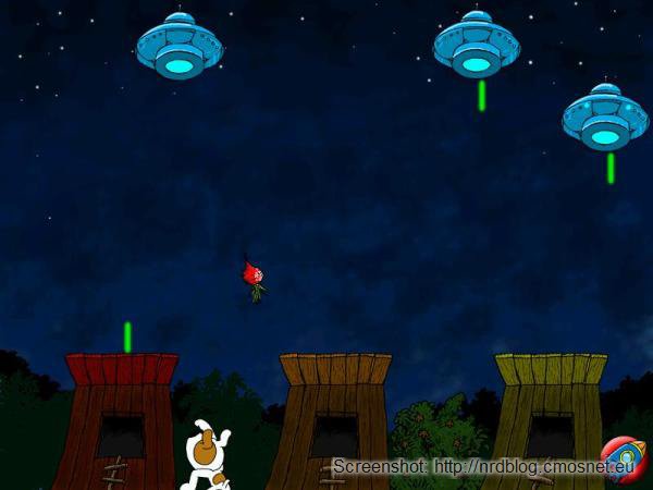 Screenshot z gry "Reksio i UFO"